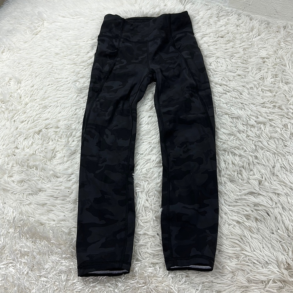 Lululemon Time To Sweat Crop 23" Incognito Camo Multi Grey